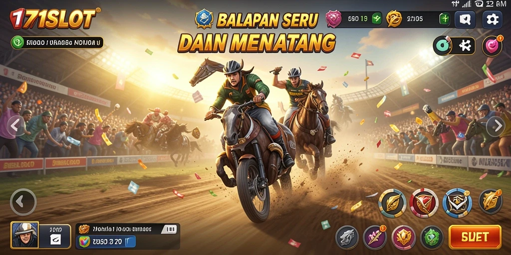 Tampilan aksi balapan mendebarkan di 171SLOT.