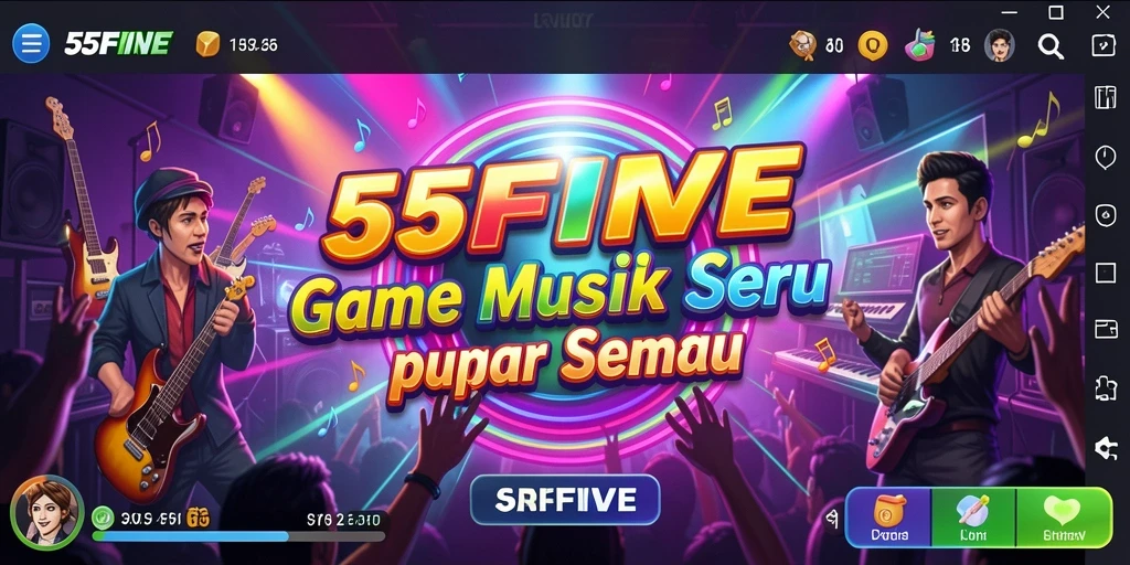 Tampilan gameplay menyerupai pengalaman bermain musik nyata.