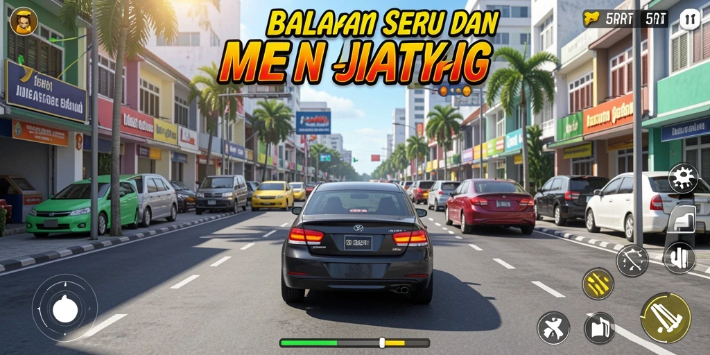 Screenshot 5RT menunjukkan aksi balapan yang mendebarkan.