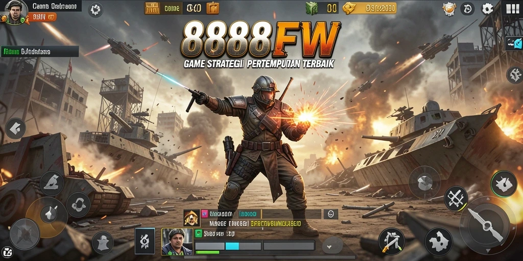 Screenshot gameplay <strong>888FW</strong> menampilkan strategi pertempuran yang intens.
