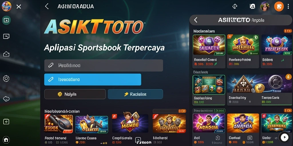 Tampilan gameplay ASIKTOTO dengan berbagai pilihan taruhan olahraga.