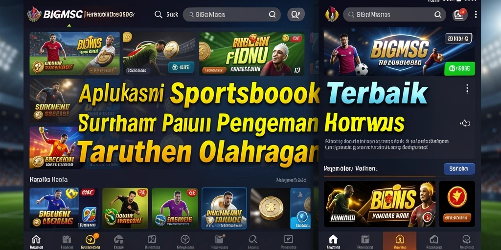 Tampilan screenshot from BIGMSG menunjukkan fitur taruhan olahraga yang menarik.