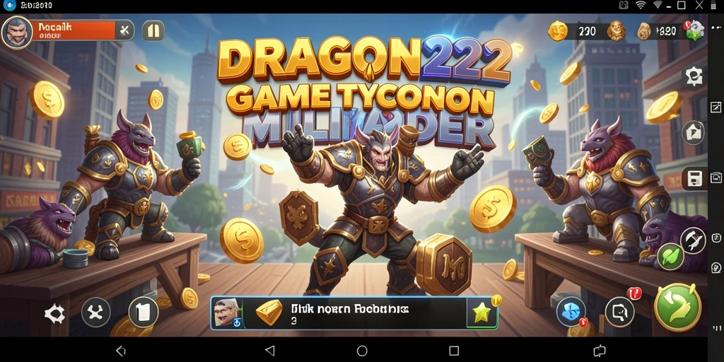 Tampilan gameplay seru dari DRAGON222 yang menggambarkan simulasi bisnis Tycoon.