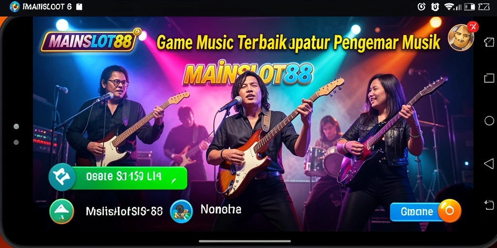 Screenshot gameplay MAINSLOT88 yang menunjukkan suasana permainan musik yang seru.