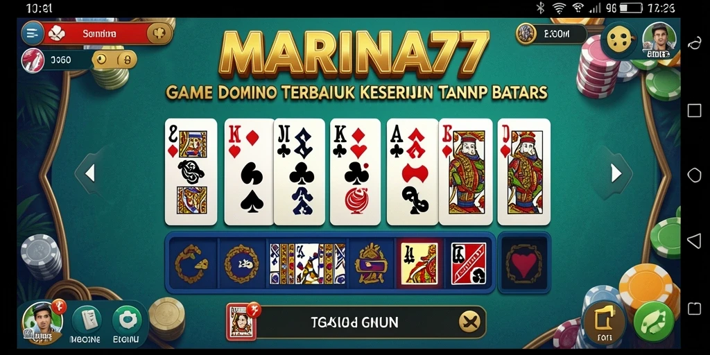 Screenshot utama MARINA77 menunjukkan keseruan dalam bermain Domino.