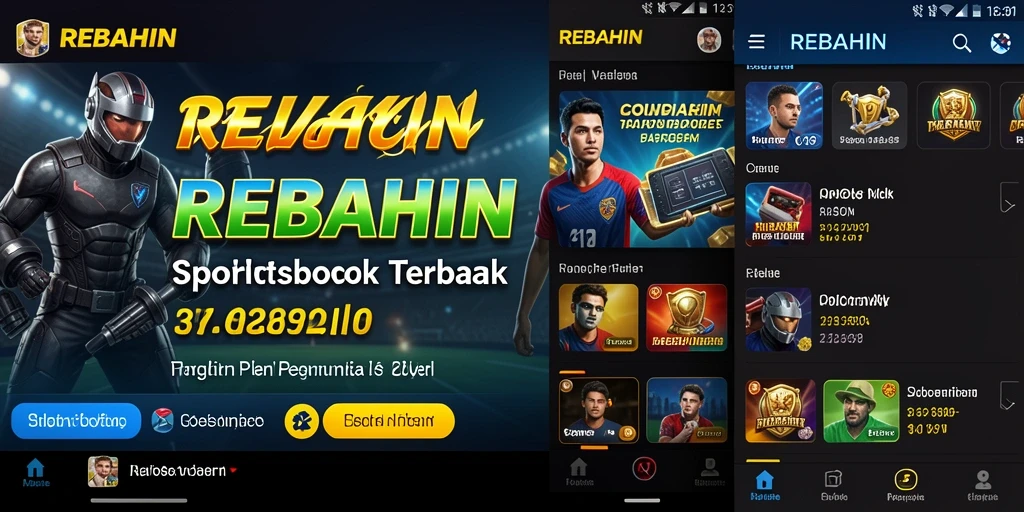 Tampilan gameplay REBAHIN yang menarik dalam taruhan olahraga.