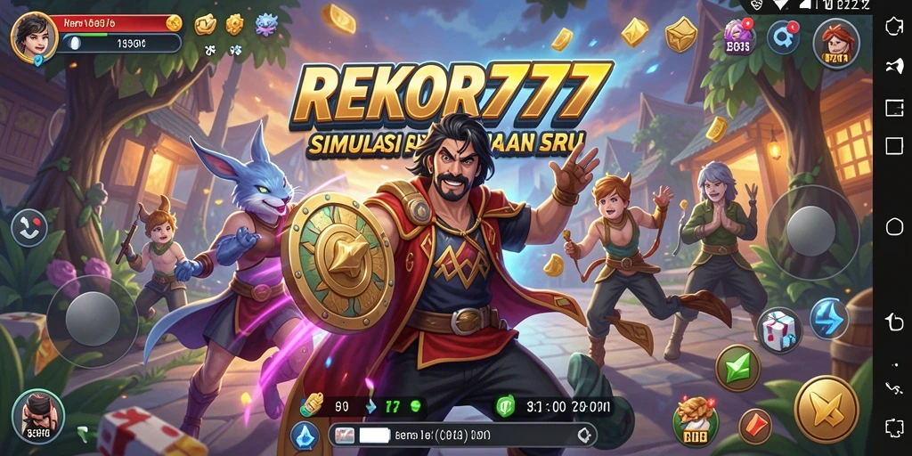 Tampilan game REKOR777 yang penuh warna dan menarik.