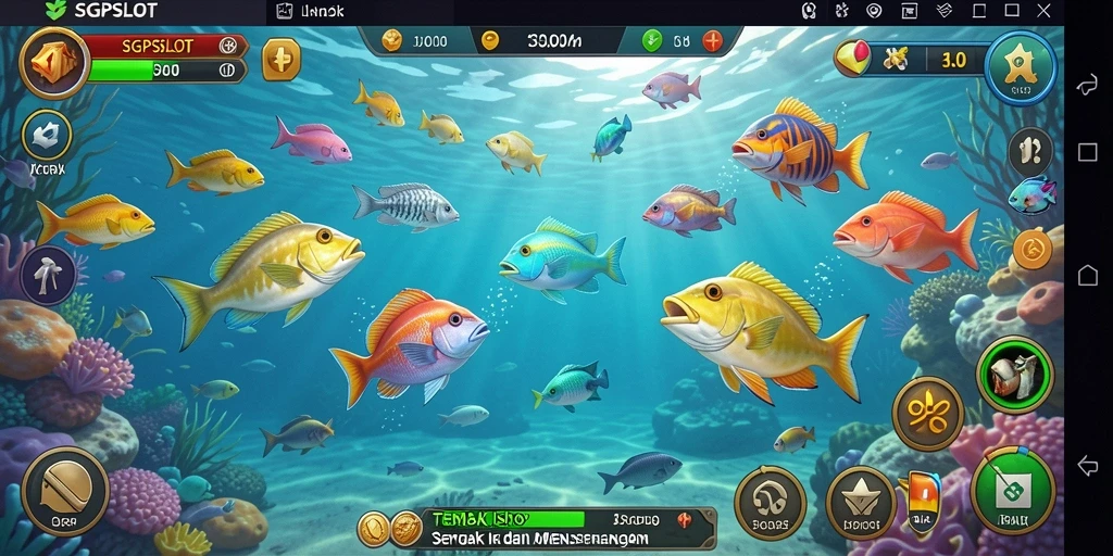 Tampilan gameplay seru dengan aksi menembak ikan di SGPSLOT.