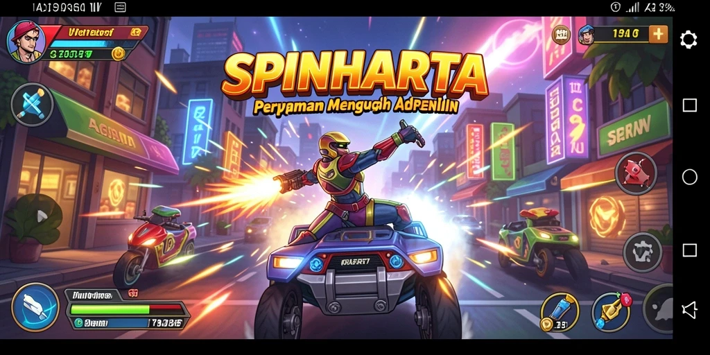 Tampilan gameplay menarik dari SPINHARTA yang penuh aksi.