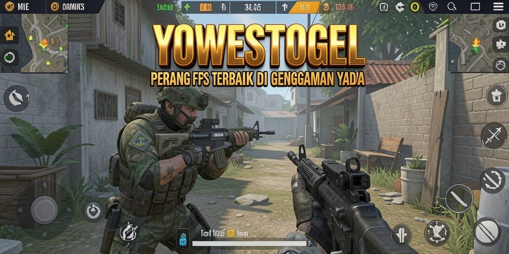 Screenshot gameplay YOWESTOGEL menampilkan aksi tembak-menembak yang mendebarkan.